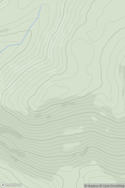 Thumbnail image for Mynydd Mawr [Bala to Welshpool] showing contour plot for surrounding peak